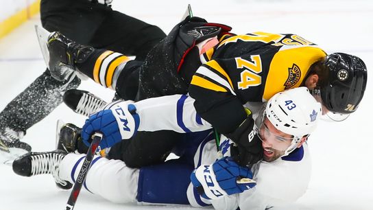 Bruins Notebook: Nazem Kadri likely set to receive lengthy suspension, multiple B’s skaters uncertain for Game 3 taken at Warrior Ice Arena (2019 Stanley Cup Playoffs)
