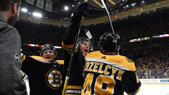 With Matt Grzelcyk doubtful for Game 3, what can Bruins expect from John Moore? taken at BSJ Headquarters (2019 Stanley Cup Playoffs)