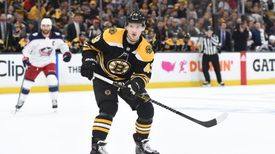 Danton Heinen, Bruins heading to salary arbitration - what can both parties expect? taken at BSJ Headquarters (Bruins)