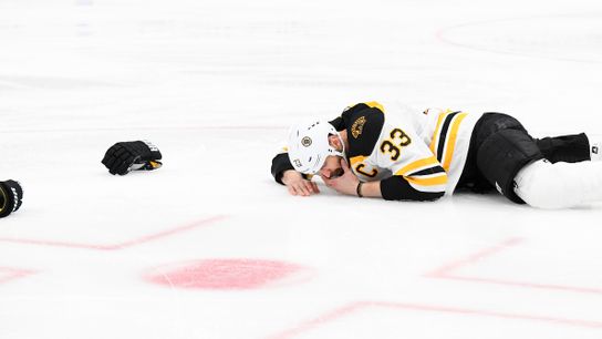 Zdeno Chara could miss rest of Cup Final with broken jaw - what are the options for Bruins on blue line? taken at BSJ Headquarters (2019 Stanley Cup Playoffs)