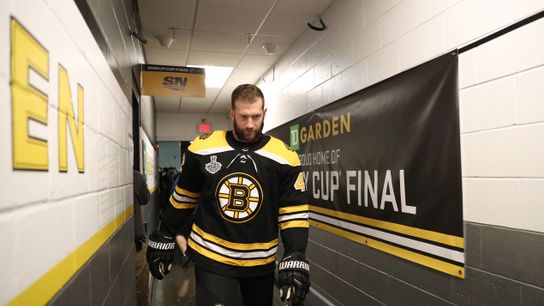 David Backes accepts uncertain future in Boston; what are Bruins’ options with $12 million left on books? taken at Warrior Ice Arena (2019 Stanley Cup Playoffs)