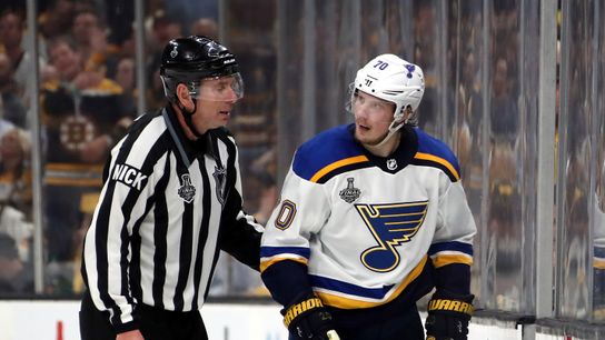 Oskar Sundqvist suspended 1 game for hit on Matt Grzelcyk: How do Bruins/Blues adjust for Game 3? taken at BSJ Headquarters (2019 Stanley Cup Playoffs)