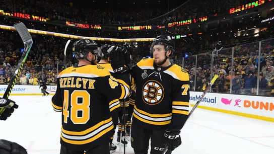 As Bruins look to access untapped offense from blue line, could a McAvoy-Grzelcyk D pairing be the answer? taken at Warrior Ice Arena (Bruins)