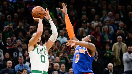 BSJ Game Report: Celtics 113, Knicks 104 - Tatum, Brown (58 combined points) rally C's to win taken at BSJ Headquarters (Celtics)