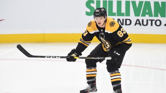 With Karson Kuhlman sidelined for at least a month, who has the inside edge on Bruins’ latest top-6 competition? taken at TD Garden (Bruins)