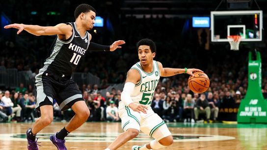 What's next for Tremont Waters with Celtics after G-League rookie of the year season? taken at BSJ Headquarters (Celtics)