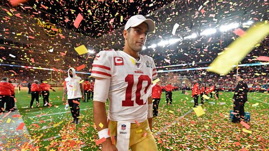 Bedard: 49ers make big move for No. 3 pick, does that mean Jimmy Garoppolo is coming home? taken at BSJ Headquarters (Patriots)