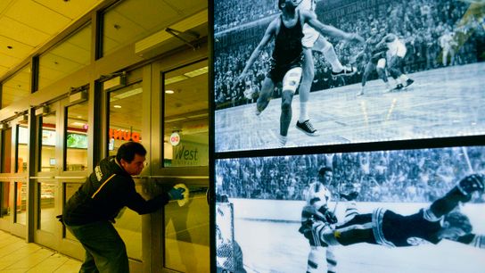 The waiting game continues as TD Garden employees hope for financial support during COVID-19 crisis taken at BSJ Headquarters (Bruins)