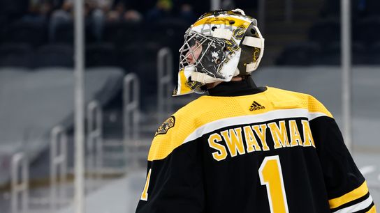 'I wasn't alone out there' - Jeremy Swayman reflects on life & legacy of late Maine coach Red Gendron taken at BSJ Headquarters (Bruins)