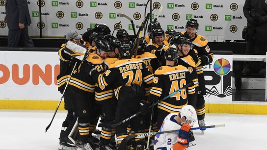 BSJ Game Report: Bruins 3, Islanders 2 (OT) - Hall's OT winner secures B's/Caps playoff matchup taken at BSJ Headquarters (Bruins)