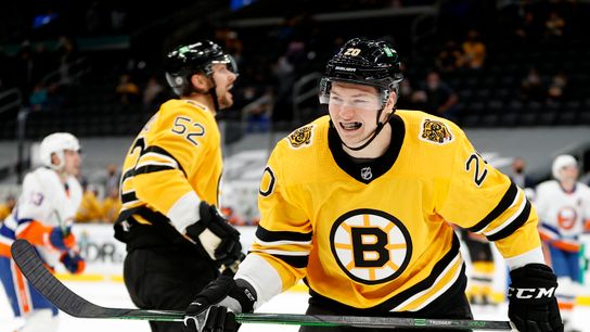Curtis Lazar already finding home on Bruins fourth line - and in locker room taken at BSJ Headquarters (Bruins)