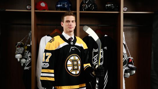 Jack Studnicka is at best playing center, but sacrifices might have to be made if B’s gets shot in the NHL taken at Warrior Ice Arena (Bruins)