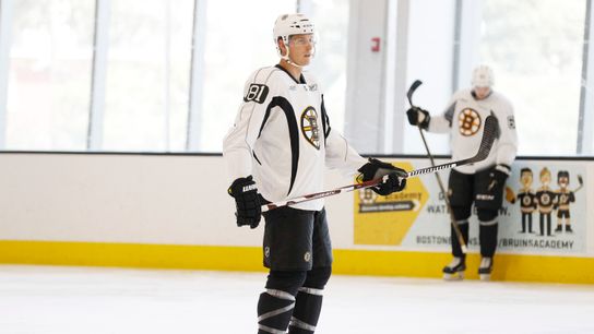Harvard's Wiley Sherman excited for preseason debut, soaking in B's camp experience taken at Warrior Ice Arena (Bruins)