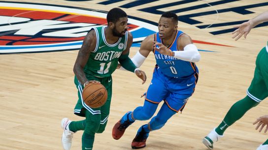 How Kyrie Irving helped the Celtics rebound their way to win over Thunder taken at BSJ Headquarters (Celtics)