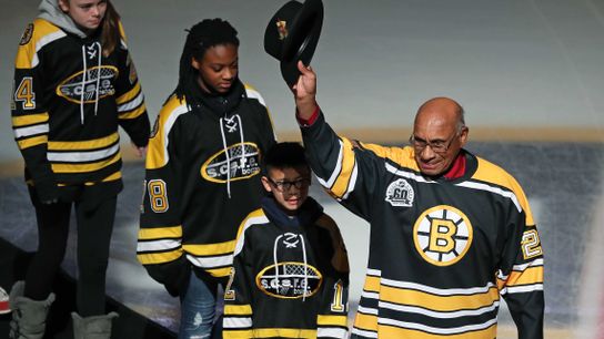 With Hall of Fame induction coming up, Willie O’Ree reflects, but still notes: 'There's goals to be made' taken at Warrior Ice Arena (Bruins)