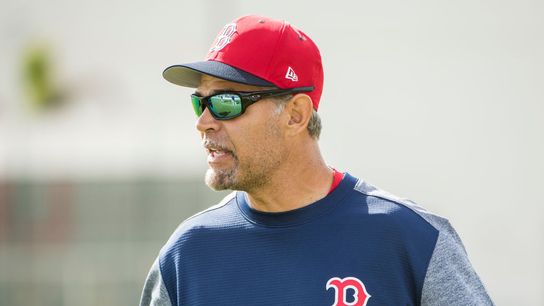 Missing the field, Mike Lowell returns -- briefly -- to help an old friend, Devers taken at jetBlue Park (Red Sox)