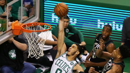 FINAL: Celtics 113, Bucks 107 (OT) — 5 players score 19-plus points in tough opener taken at TD Garden (2018 NBA Playoffs)