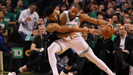 Exclusive: Al Horford on defending Giannis, Bucks prep and what's changed for Celtics this postseason taken at Auerbach Center (Celtics)