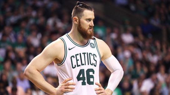 Aron Baynes remains undecided on player option: 'I want to be in the right situation' taken at the Reggie Lewis Center (Celtics)