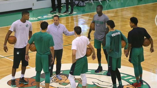 Austin Ainge opens up on Vincent Poirier, Robert Williams' development and filling the center spot (Part 1) taken at BSJ Headquarters (Celtics)