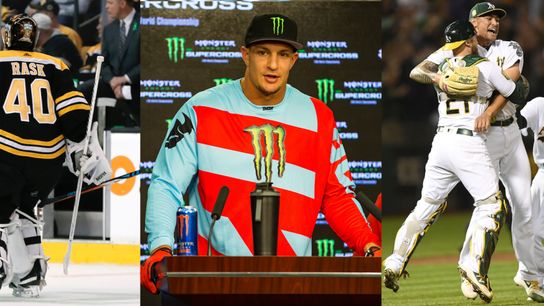 Bedard: Gronk laughs it up in Pats' faces, Bruins get extended and Sox were no-hit ... wait, what? taken at TD Garden (2018 Stanley Cup Playoffs)