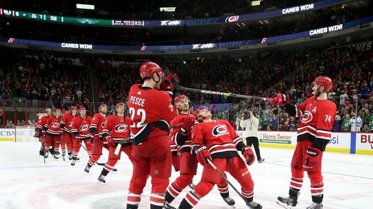 Far from just a 'bunch of jerks,' Hurricanes figure to be a handful for Bruins in Eastern Conference Final taken at Warrior Ice Arena (2019 Stanley Cup Playoffs)