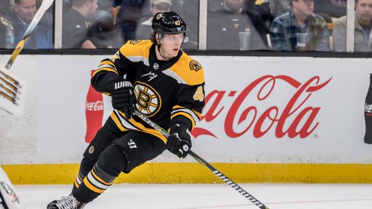 Exemplified by a 160-foot bank pass, Torey Krug’s confidence isn’t wavering any time soon taken at Warrior Ice Arena (Bruins)