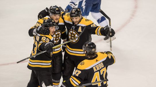 BSJ Game Report: Bruins 4, Lightning 2 -- Playoff-style win leads to first place taken at TD Garden (Bruins)