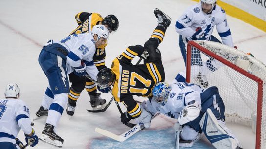 Final: Bruins 4, Lightning 2 (3) -- Boston takes over first place in emotionally-charged victory taken at TD Garden (Bruins)