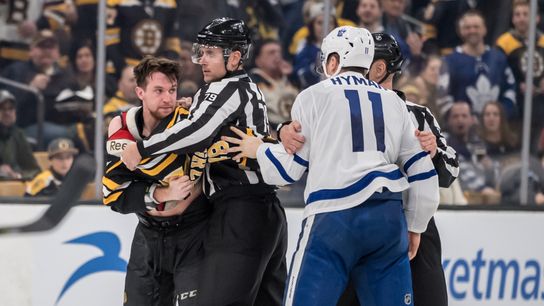 After contentious 3rd period, feels like Bruins, Maple Leafs waiting for other shoe to drop taken at TD Garden (Bruins)
