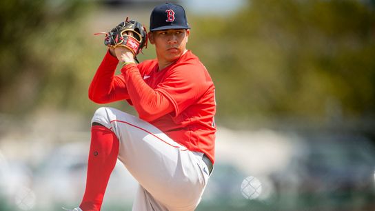 Red Sox Notebook: Top pitching prospect Bryan Mata sidelined with slight UCL tear taken at BSJ Headquarters (Red Sox)