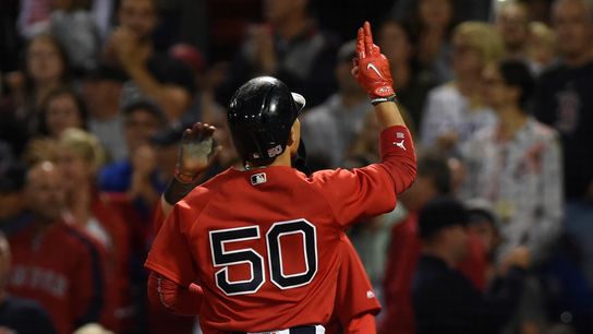With offense and defense, Betts helps Red Sox beat up Rays. taken at Fenway Park (Red Sox)