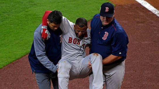 Knee gives out on Nunez - again. taken at Minute Maid Park (2017 AL Division Series)