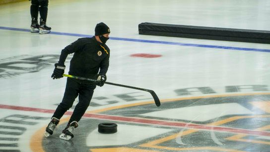 How the Bruins are adjusting to 'new normal' at Warrior Ice Arena taken at BSJ Headquarters (Bruins)