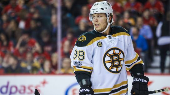 Updated: David Pastrnak out at least two weeks after procedure on left thumb taken at Warrior Ice Arena (Bruins)