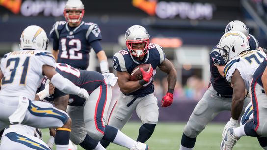 Running backs help power Patriots' passing game in win over Chargers taken at Gillette Stadium (Patriots)