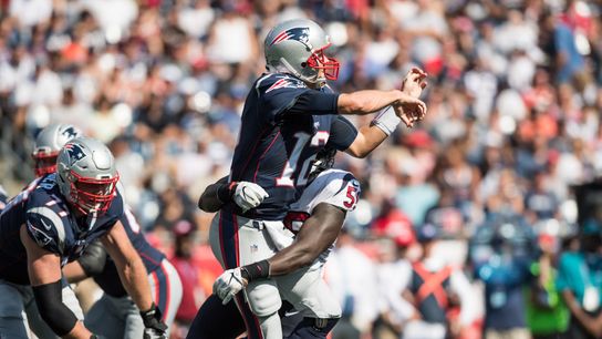 Despite pounding, Tom Brady delivers one of his finest performances to beat Texans taken at Gillette Stadium (Patriots)