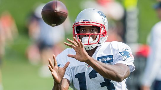 Locker room roundup: Dorsett, Hill and McCourty talk about their eventful outings vs. Carolina taken at Bank of America Stadium (Patriots)