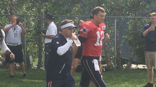 Video: Brady takes the field for Monday practice taken at BSJ Headquarters (Patriots)
