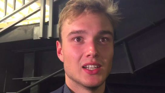 Video: JFK discusses first game at Prospects Challenge taken at HarborCenter (Bruins)