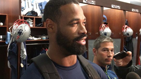 WR Kenny Britt on first impressions, new playbooks, and playing with the GOAT taken at Gillette Stadium (Patriots)