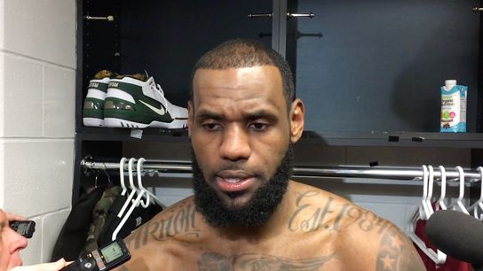 Video -- LeBron James on Celtics: 'They played at a high level tonight' taken at TD Garden (Celtics)