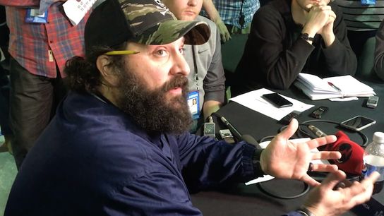 Video - Matt Patricia: Eagles 'make you defend every blade of grass that's out there' taken at Mall of America (Super Bowl LII)