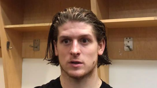 Video: Torey Krug on his opening goal - 'It set the tone' taken at Air Canada Centre (2018 Stanley Cup Playoffs)