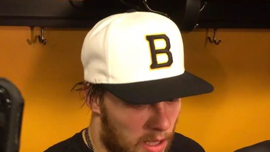 Video: David Pastrnak - 'Tough loss but we need to focus on the next game' taken at TD Garden (2018 Stanley Cup Playoffs)