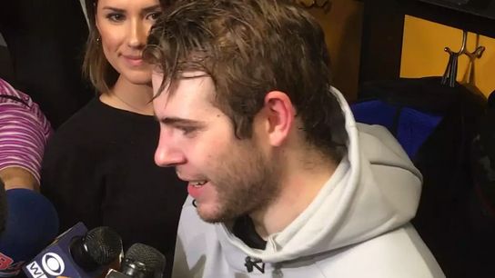 Video: Jake DeBrusk - 'It was a special moment, special Game 7 for sure' taken at TD Garden (2018 Stanley Cup Playoffs)