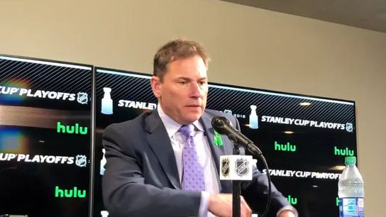 Video: Bruce Cassidy on Tuukka Rask's skate issue taken at Amalie Arena (2018 Stanley Cup Playoffs)