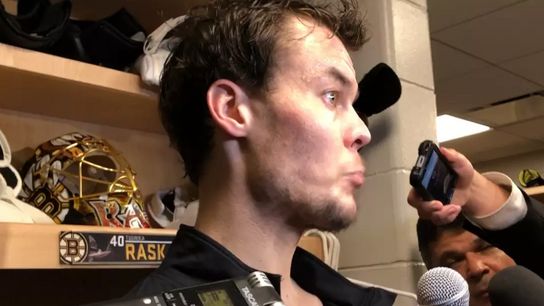 Video: Tuukka Rask 'I think he whiffed on it and I made a totally bad read' taken at Amalie Arena (2018 Stanley Cup Playoffs)