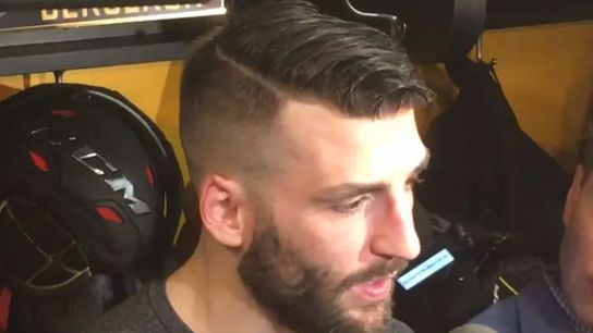 Video: Patrice Bergeron - 'It happened, we still had a chance to finish it in overtime and we didn't' taken at TD Garden (2018 Stanley Cup Playoffs)
