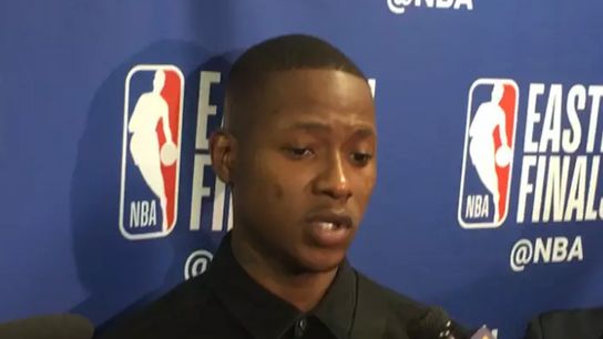 Video: Terry Rozier - 'We need to get our butts whipped, come back to reality and take care of business Monday' taken at Quicken Loans Arena (2018 NBA Playoffs)